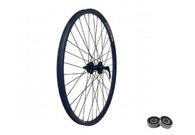 Колесо в сборе 27,5" переднее алюминиевая втулка WZ-A282FQD, Дисковая (6 винтов) на промподшипниках, эксцентрик, черные спицы, пистонированный двустеночный обод EVOLUTION DW