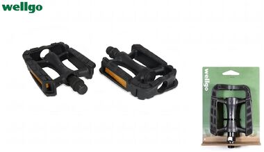 Педали WELLGO, платформенные (комплект 2 шт.) 9/16", 107x81 мм, пластик/сталь, CITY, C-246DU