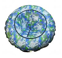 Санки надувные "Ватрушка" 100 см, принт "Геометрия на синем"