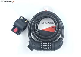 Замок противоугонный, 15 х 1500 мм, трос в пластик. оболочке, кодовый, блистер, ZX-2222, FORWARD