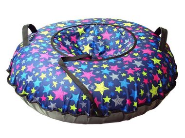 Санки надувные "Ватрушка "Разноцветные звезды" #0