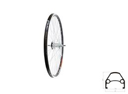 Колесо в сборе 20" Заднее, GJ-FL-020, 3/8 (гайка), c ножным тормозом, Двустеночный, FWD