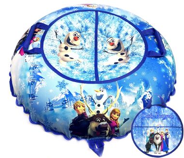 Санки надувные "Ватрушка "Зимняя сказка" с чехлом #0