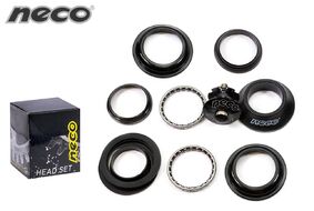 Рулевая колонка NECO H115 безрезьбовая полуинтегрированная, комплект (размер: 1 1/8"x44/50x30 мм), подшипники 5/32"х22, с якорем,  инд.упак. (УТ00019907)