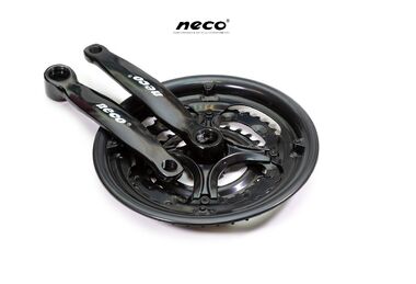 Комплект шатунов (Система), D-EDх3 "NECO",  NSS3001, длина 170 мм, 28/38/48, с пластиковой защитой (черный) #0