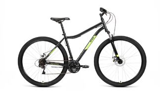 ALTAIR MTB HT 29 2.0 D (29" 21 ск. рост. 17") 2022, черный/ярко-зеленый, RBK22AL29158