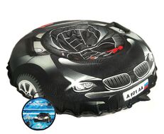 Санки надувные "Ватрушка "Супер кар БМВ черная" с чехлом