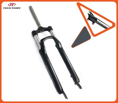 Вилка 27,5" амортизационная GOOD, 1-1/8" (28,6), ALU-корона, безрезьбовая, DISK Brake, ход 100 мм, шток 215 мм, штаны D38.1 мм, FRK-27,5-GD-938SD (черный) NN005521