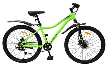 Велосипед AVENGER C261D (26" 6 ск. рост. 15") зеленый неон/черный, C261D-GNN/BK(25)