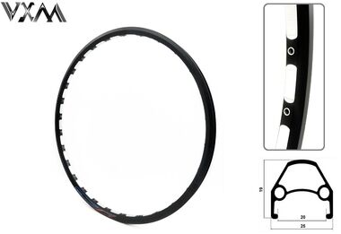 Обод 27,5" "VXM" (Тайвань) алюминиевый двойной облегченный, под 32 спицы, под диск, пистонированный, DP19 (УТ00019518)