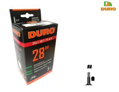 Камера 28x1,50/1,75 бутил, авто-ниппель, A/V (37/47-622), DURO
