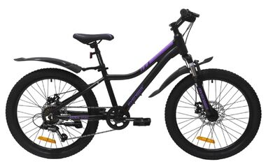Велосипед AVENGER A221DW (22" 6 ск.) ALU, черный/фиолетовый, A221DW-BK/PR(26)