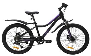 Велосипед AVENGER A221DW (22" 6 ск.) ALU, черный/фиолетовый, A221DW-BK/PR(26)