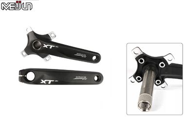 Комплект шатунов (система) MEIJUN XT, 170 мм, в комплекте с осью, под Hollowtech, без звезд, BCD 104/74 мм, ZK-02 (черный) УТ00021822