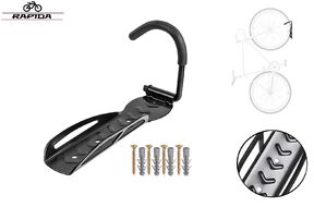 Крюк стальной настенный складной, крепление за колесо, GJ-1004 (черный, УТ00021957)