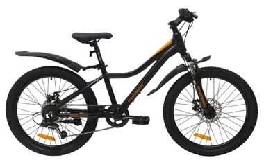 Велосипед AVENGER A221D (22" 6 ск.) ALU, черный/оранжевый, A221D-BK/OR(26)