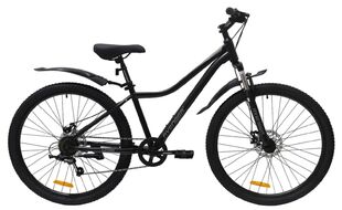 Велосипед AVENGER C270D (27,5" 7 ск. рост. 15") черный матовый/серебристый, C270D-BK-15(26)