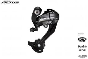 Переключатель задний, RD-M370-L, SHIMANO ALTUS, 9 ск., под петух, подвод - прямой