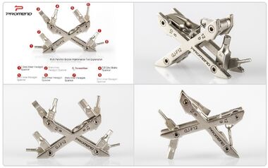 Набор инструментов X-Type, 8 предметов, ключи шестигранные, алюминиевый X-образный держатель, GJ-F12 PROMEND (УТ00019543)