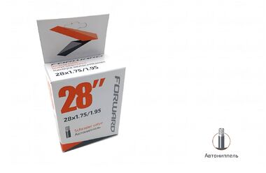 Камера 28x1,75/1,95 бутил, авто-ниппель, AV, FORWARD (VTU282NR192101)