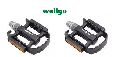 Комплект педалей MTB, алюминиевые, Wellgo, C-19BL, ось CR-MO, на промподшипниках #0