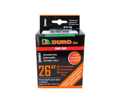 Камера 26x2,50/3,00 бутил, авто-ниппель, A/V-48мм, DURO (DAB01002)