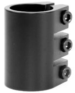 Зажим (хомут) для трюкового самоката, HIC, 3 болта, KMS, алюминиевый, без анодирования (черный, FWD806107-3)