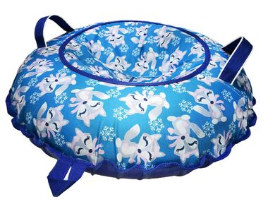 Санки надувные "Ватрушка "Лисички на бирюзовом" #0