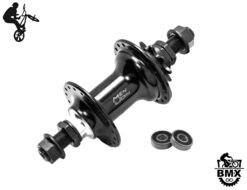 Втулка задняя 36 отв., BMX, под гайки, алюминиевая, на промподшипниках, ось Сr-Mo 14M, 114x165 мм, со звездой 9T, MEN JOIN (черный, F3052620)