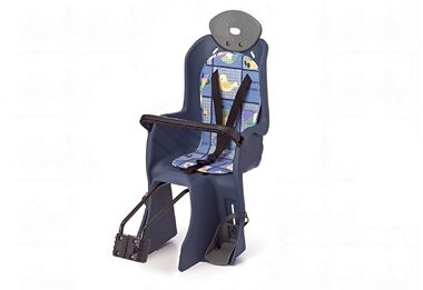 Кресло детское, быстросъемное, YC-831, крепление заднее, дугой на раму, нагрузка до 22 кг, с подголовником, регулировка высоты для ног, цвет синий, TW (YC-831Blue)