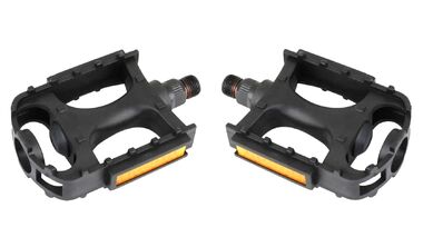 Педали платформенные (комплект 2 шт.) 9/16", 105x74 мм, CITY, пластик/сталь, JD-1042, New Vision (УТ00021932)