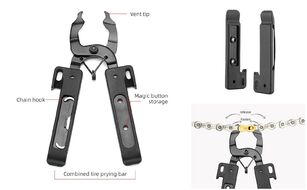 Съемник замка цепи, C-8221, многофункциональный, с монтажками, CYCLING BOX, инд. упак. (УТ00021671)