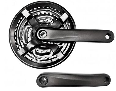 Комплект шатунов (система) 170 мм, 24/34/42Т, Алюминиевые шатуны, SQR, 9/16", с пластик. защитой, YP-1066-2, ANHUI M&B (черный, УТ00022014)