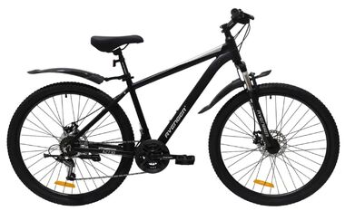 Велосипед AVENGER A273D (27,5" 21 ск. рост. 17") ALU, черный матовый/серебристый, A273D-BK/GR(25)