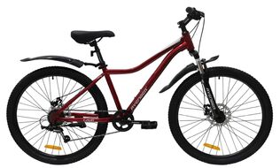 Велосипед AVENGER C261D (26" 6 ск. рост. 15") бордовый металик (спелая вишня), C261D-RD(26)