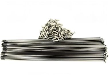 Спица 260 мм x 14G с ниппелем (12 мм) стальная, серебристая (УТ00024054)