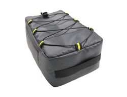 Велосумка PROTECT™ на багажник, 29х17х12 см, водоотталкивающее покрытие ПВХ, влагозащитная молния, резинка для груза, объем 5.9 литров, нейлон 1680D, цвет чёрный (555-600)