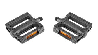 Педали платформенные (комплект 2 шт.) 9/16", 93x90 мм, пластик, FP-869 FEIMIN (черный, УТ00019295)