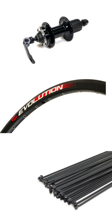 Колесо в сборе 29" заднее, алюминиевая втулка WZ-A282RQB, на промподшипниках,  Дисковая (6 винтов), под кассету 8/10 скор., эксцентрик, пистонированный двустеночный обод EVOLUTION (УТ00020768)