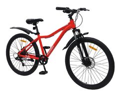 Велосипед AVENGER A261D (26" 6 ск. рост. 15") ALU, красный неон/белый, A261D-RDN/WT(25)