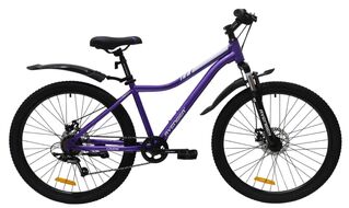 Велосипед AVENGER C261DW (26" 6 ск. рост. 15") фиолетовый металик/белый, C261DW-PR/WT(25)