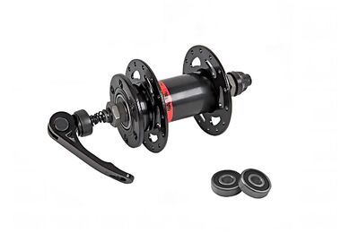 Втулка передняя ANTAI AFD-910GQR, 32 отв. на промподшипниках, под диск, с эксцентриком, 3/8''х100x140 мм (черный, NN005582)