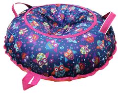 Санки надувные "Ватрушка "Совы на синем"