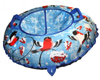 Санки надувные "Ватрушка "Снегири" с чехлом #2
