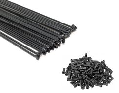 Спица 256 мм x 14G с ниппелем (12 мм) стальная черная (УТ00021277)