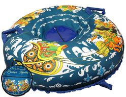 Санки надувные "Ватрушка "Русская тройка" с чехлом