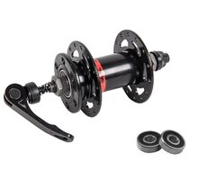 Втулка передняя ANTAI AFD-910GQR, 28 отв. на промподшипниках, под диск, с эксцентриком, 3/8''х100x140 мм (черный, NN005581)