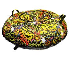 Санки надувные 110 см. "Ватрушка Принт "Монстры на жёлтом" (КСНВ11039)