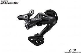 Переключатель задний SHIMANO DEORE RD-M4120, 10/11 скор., крепление (на болт) под петух, SHADOW RD, SGS (ARDM4120SGS)