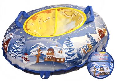 Санки надувные "Ватрушка "Зимняя ночь" с чехлом #0